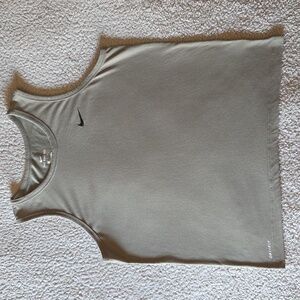 Nike Tee Dri-Fit Cotton Blend High Neck Muscle Racerback Tank Top